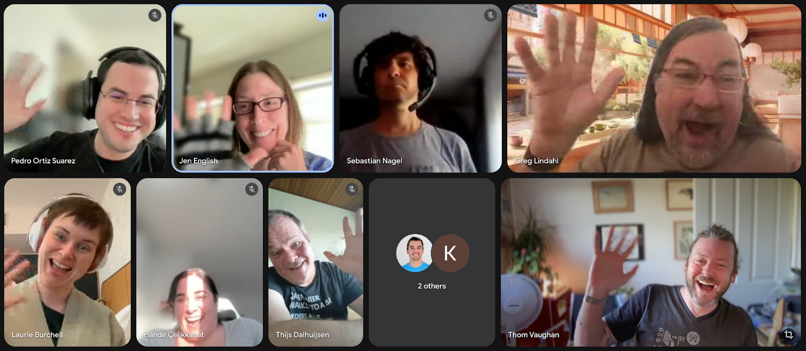 The Common Crawl engineering team’s weekly meeting