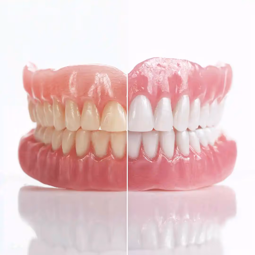 Denture side by side image