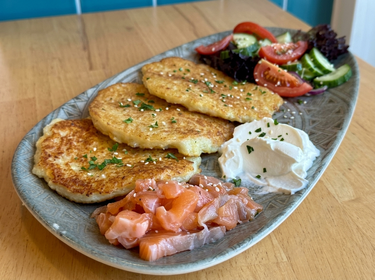 Draniki With Salmon