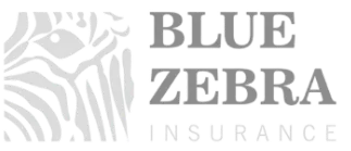 A black and white photo of the logo for blue zebra brewing.
