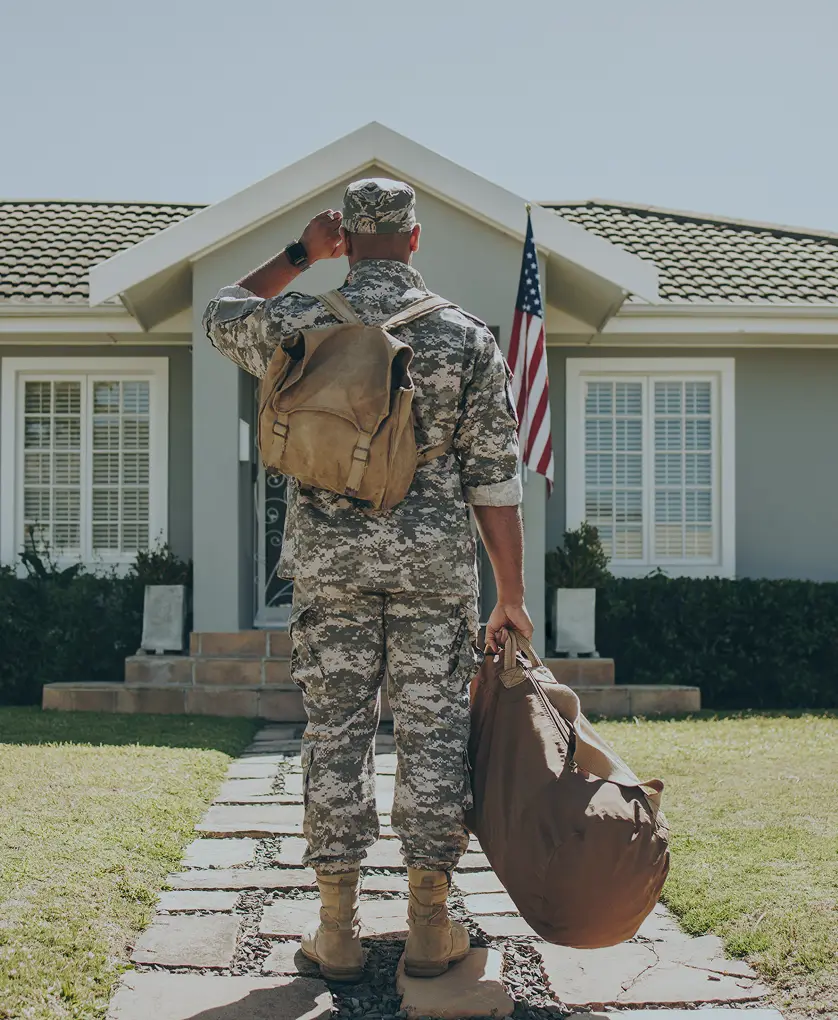 soldier returning home