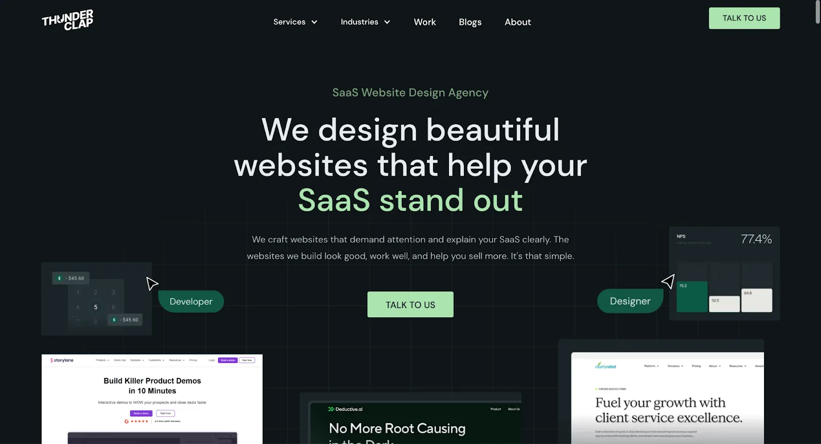 ThunderClap - SaaS Web Design Ageny