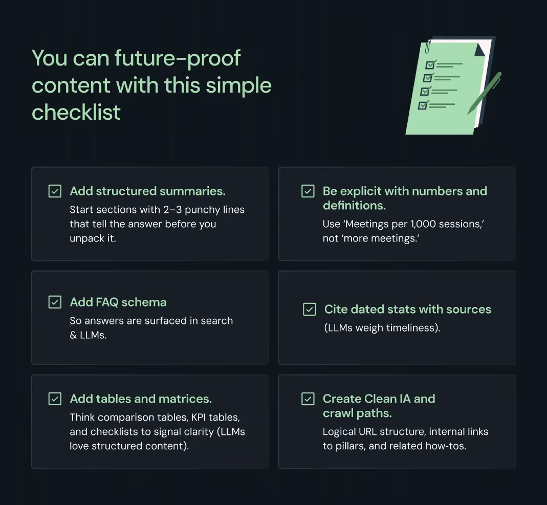 Future proof content check list