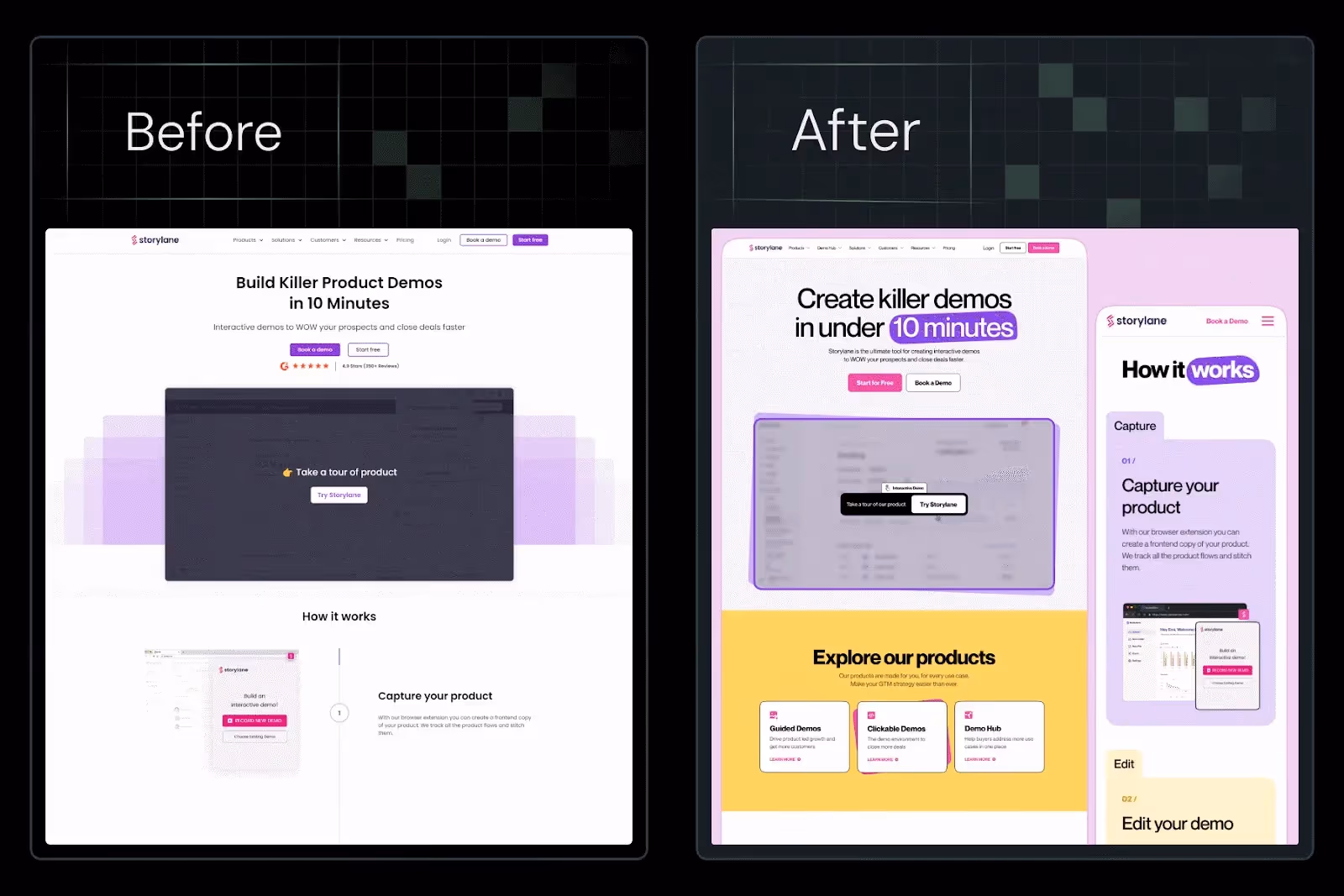 Before & After of Storylane