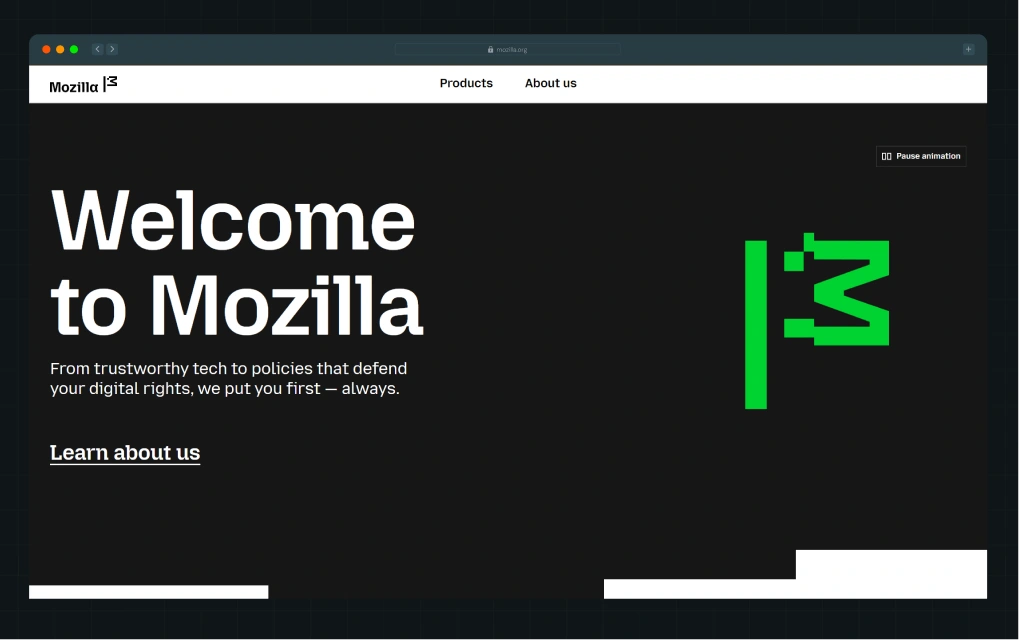 Mozilla’s homepage