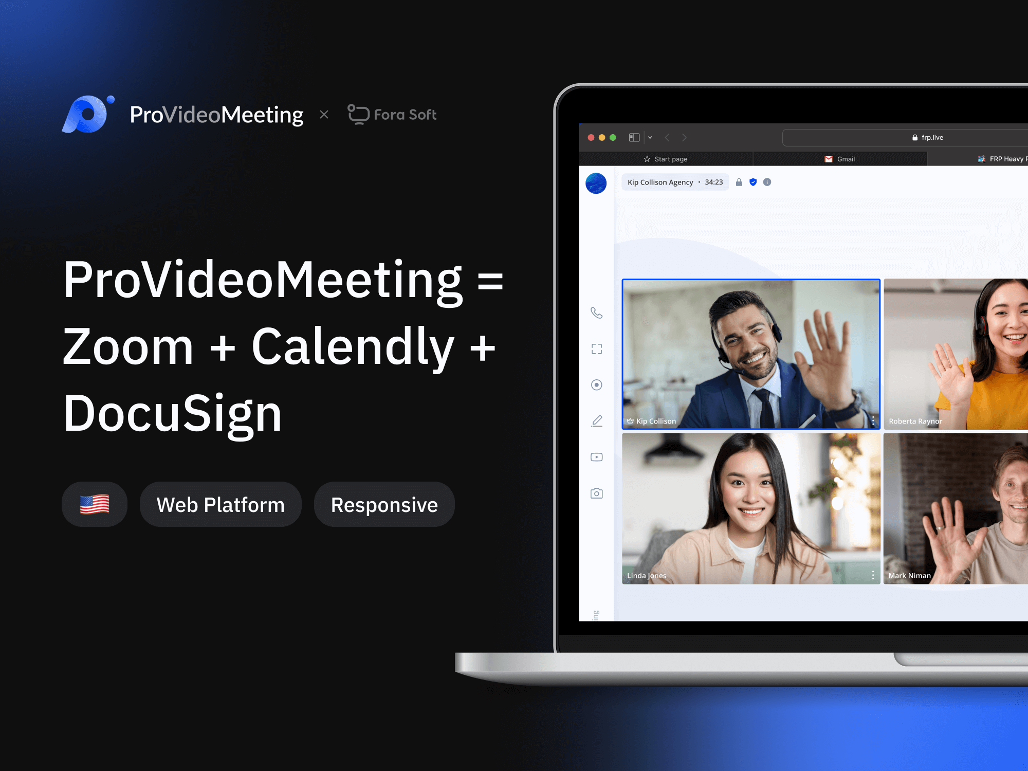 Платформа для деловых конференций, объединяющая видео, календарь и подписание документов