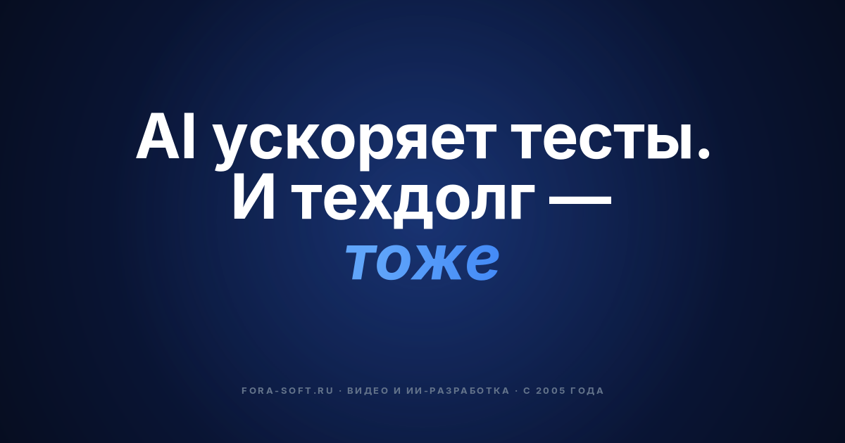 AI в тестировании ПО: как мы используем ИИ для QA без накопления технического долга — обложка