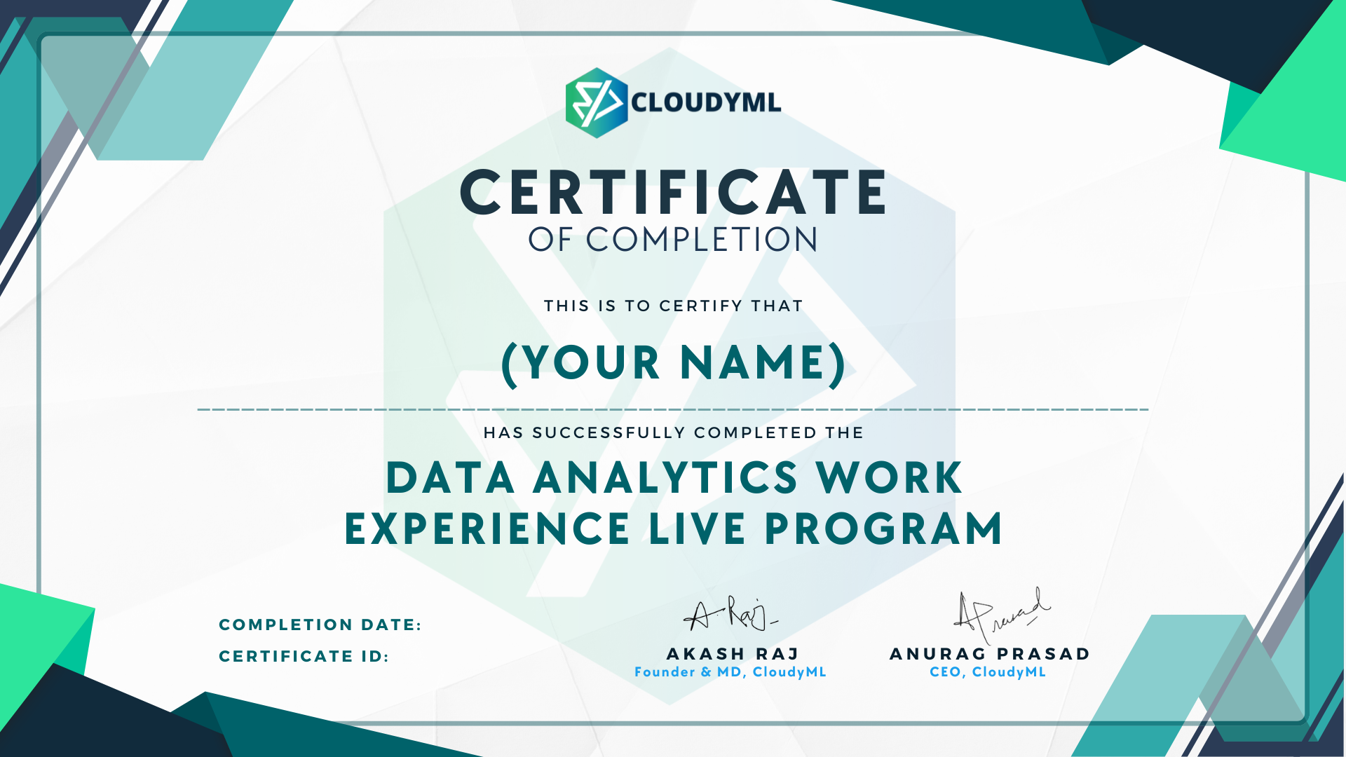 CloudyML Certification Program