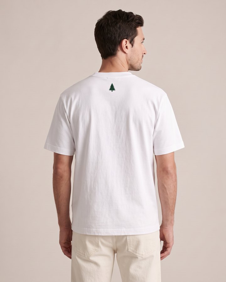 T-Shirt am Model, Rückansicht