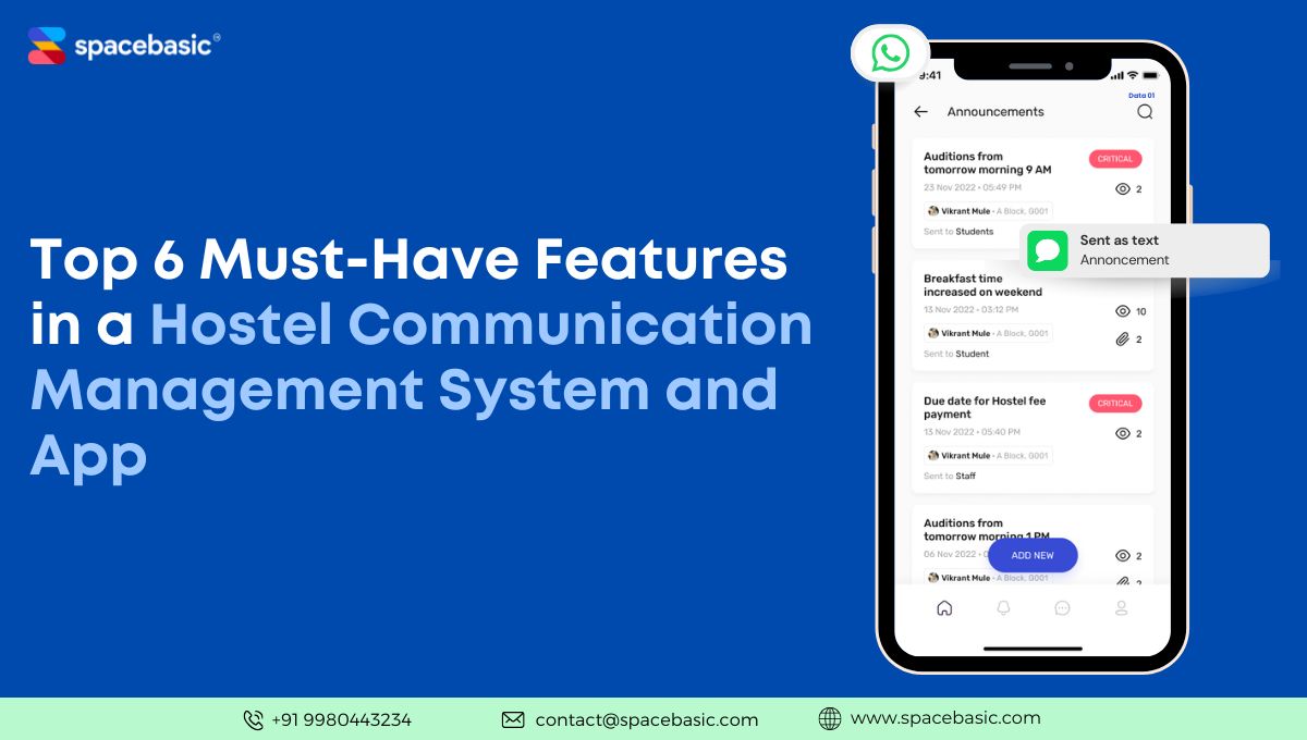 Top 6 Must-Have Features in a Hostel Communication Management System and App
