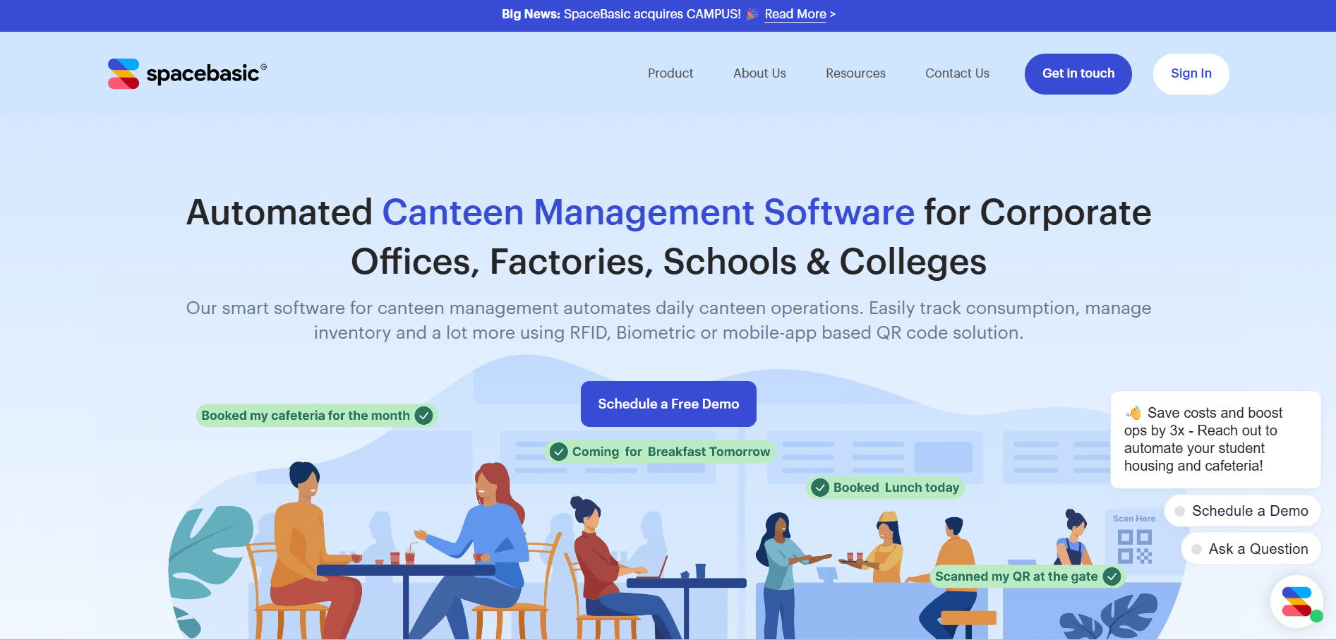 SpaceBasic: Transforming Cafeteria Operations with Smart Technology