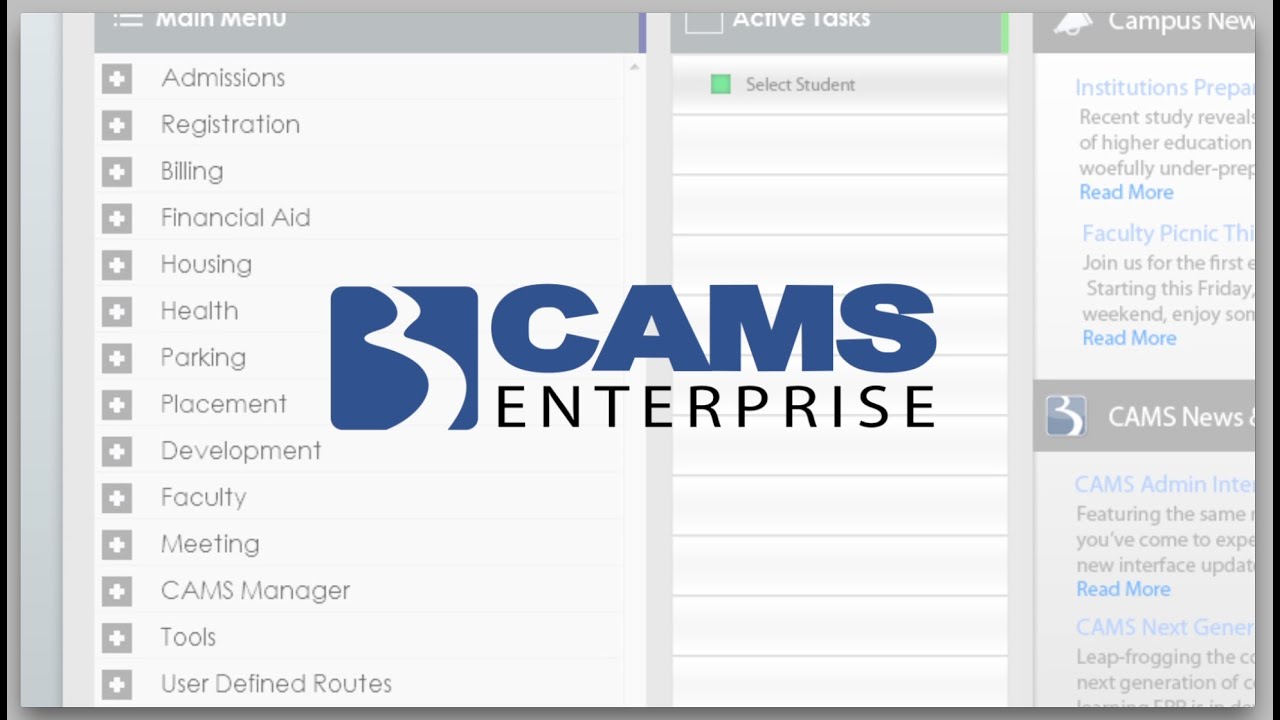 CAMS Enterprise - The Only Disruptive Academic ERP for Higher Education -  from Three Rivers Systems - YouTube