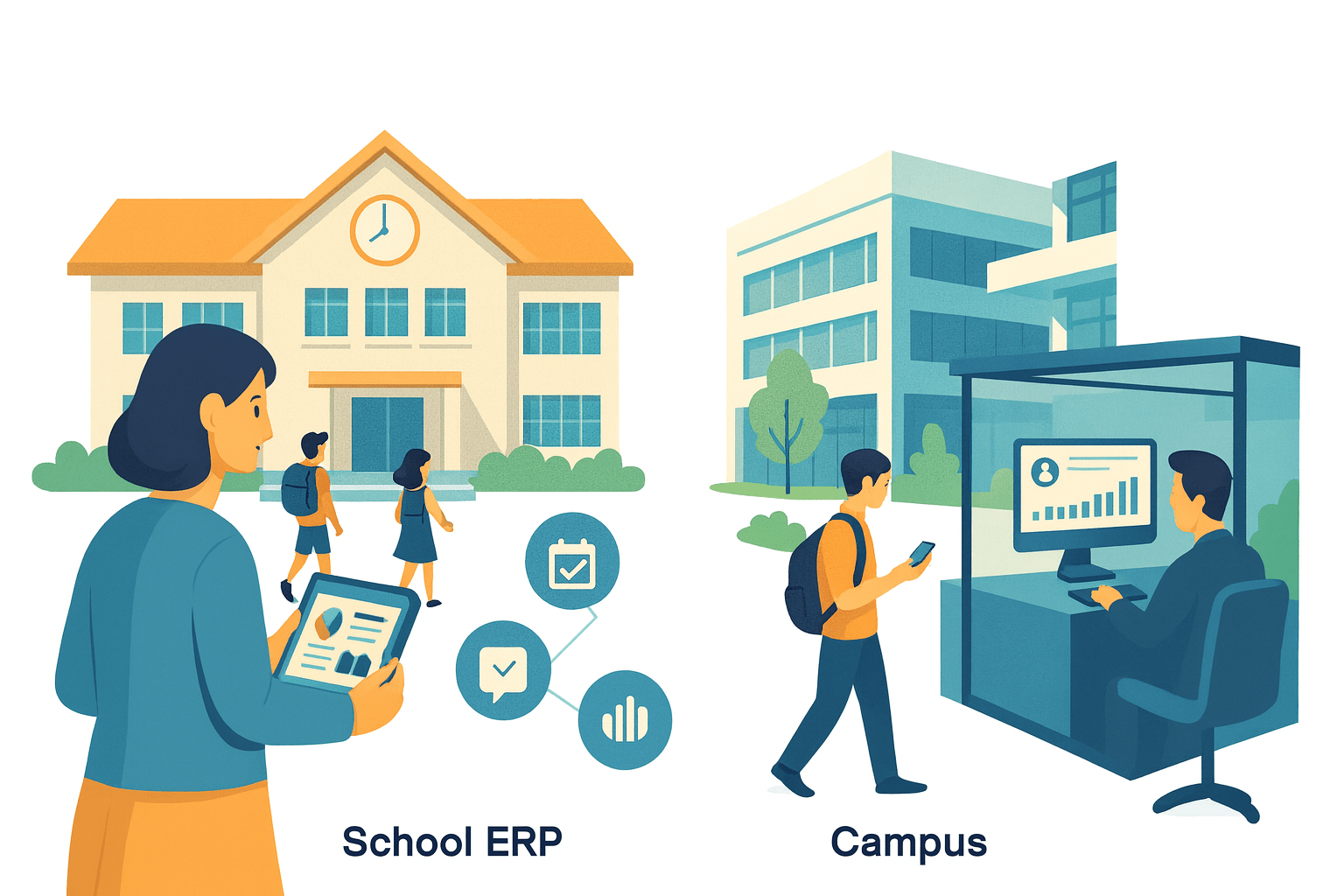 How Is a School Management ERP Different from a Campus Management System?