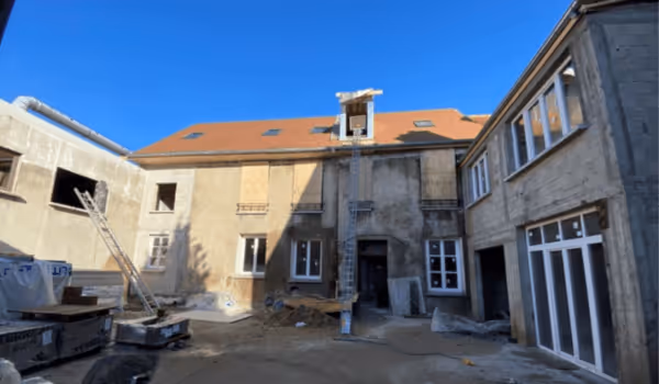 photo chantier de la construction d'une charpente à Reims (Après)