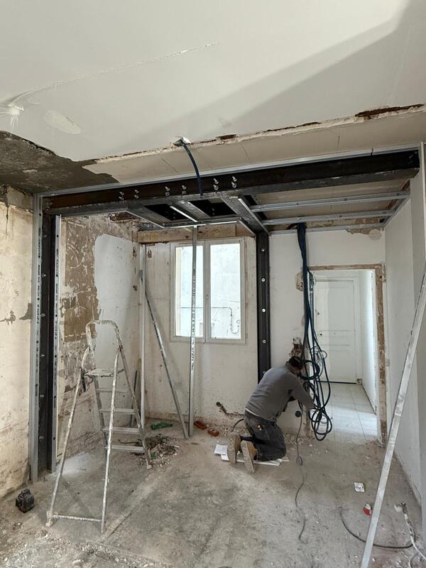 Photo Ouverture Mur Porteur dans un appartement