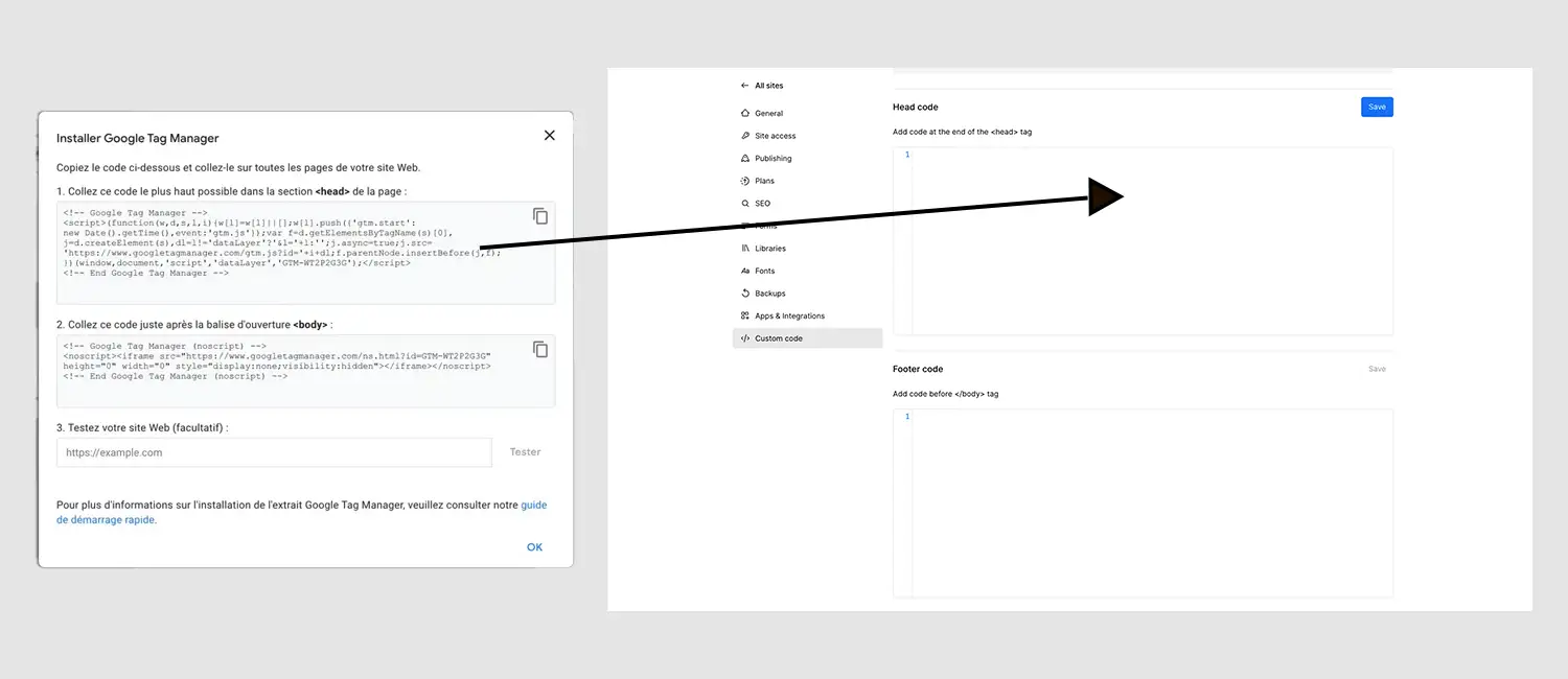 Custom code Webflow