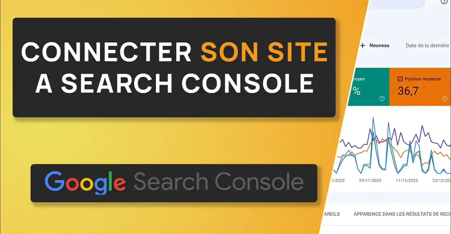 Illustration indiquant comment connecter son site à Google search console