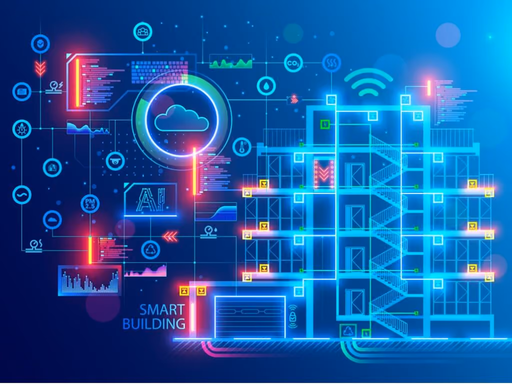  Concept design of a smart building using environmental sensors.