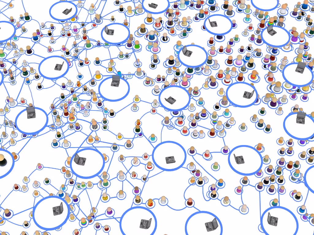 Cartoon crowd depicting segmentation