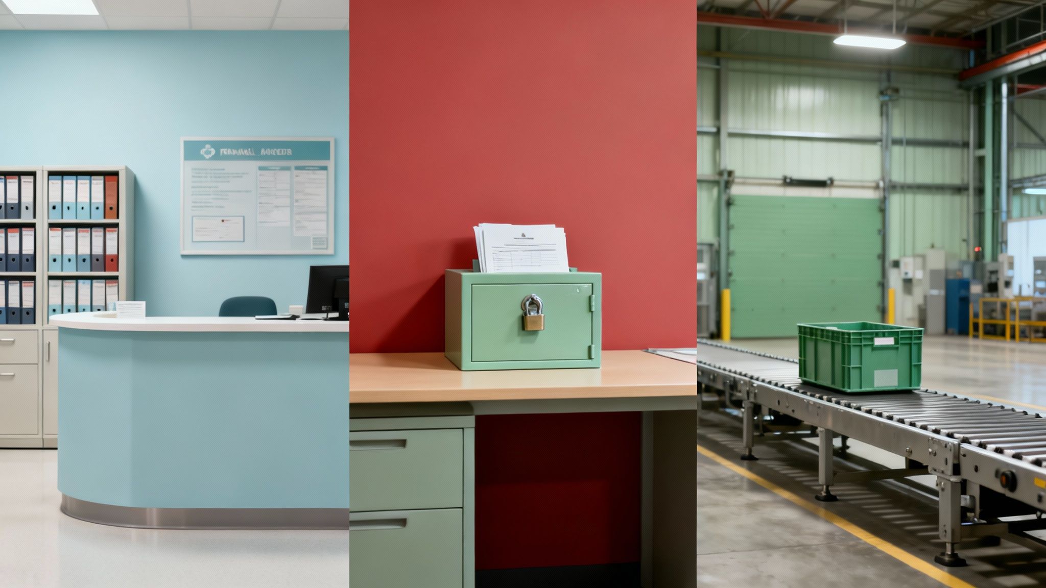 Three business professionals collaborating in a modern office setting, representing real-world Canadian scenarios for IT infrastructure decisions.