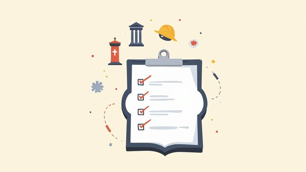 A professional reviewing a compliance document on a tablet, symbolizing the management of industry regulations.