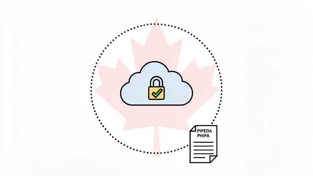 Secure cloud data storage in Canada, compliant with PIPEDA and PHIPA privacy laws.
