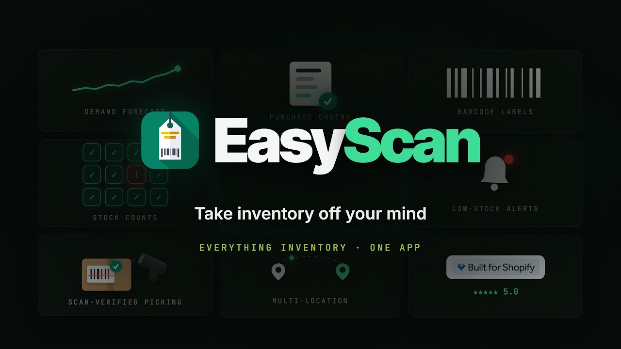 Opening frame of the EasyScan product tour video