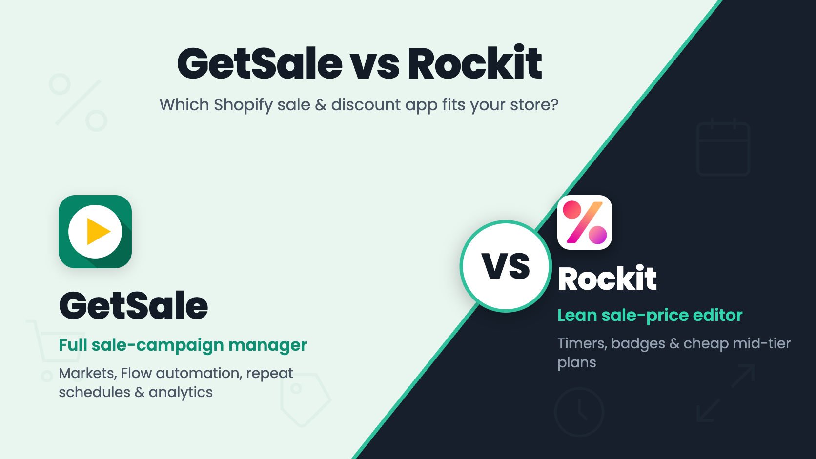 GetSale vs Rockit comparison