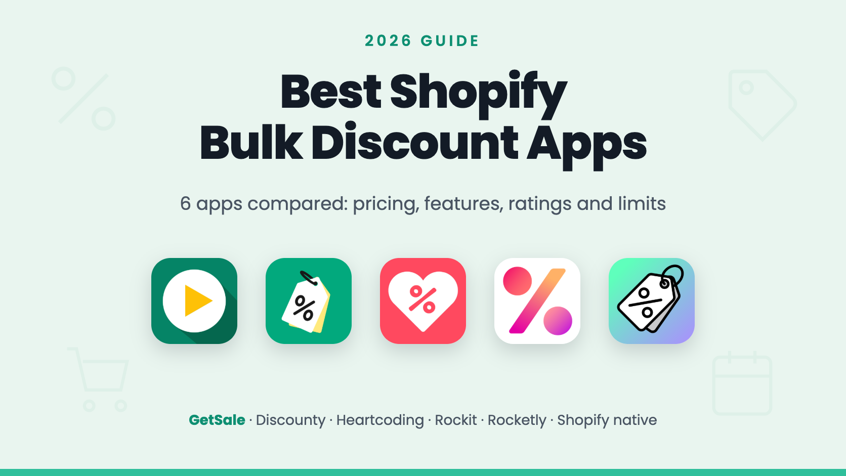 Best Shopify bulk discount apps 2026 comparison