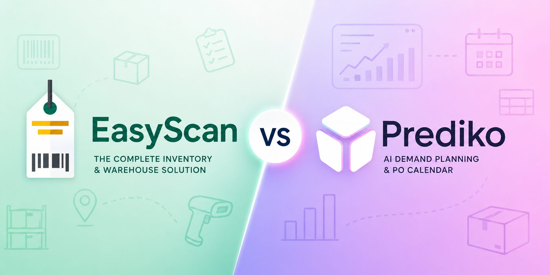 EasyScan vs Prediko Shopify purchase order and AI forecasting app comparison