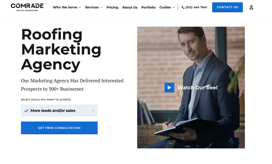 One the best roofing SEO agencies - Comrade