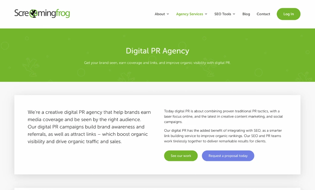 Best Digital PR Agencies - Screaming Frog