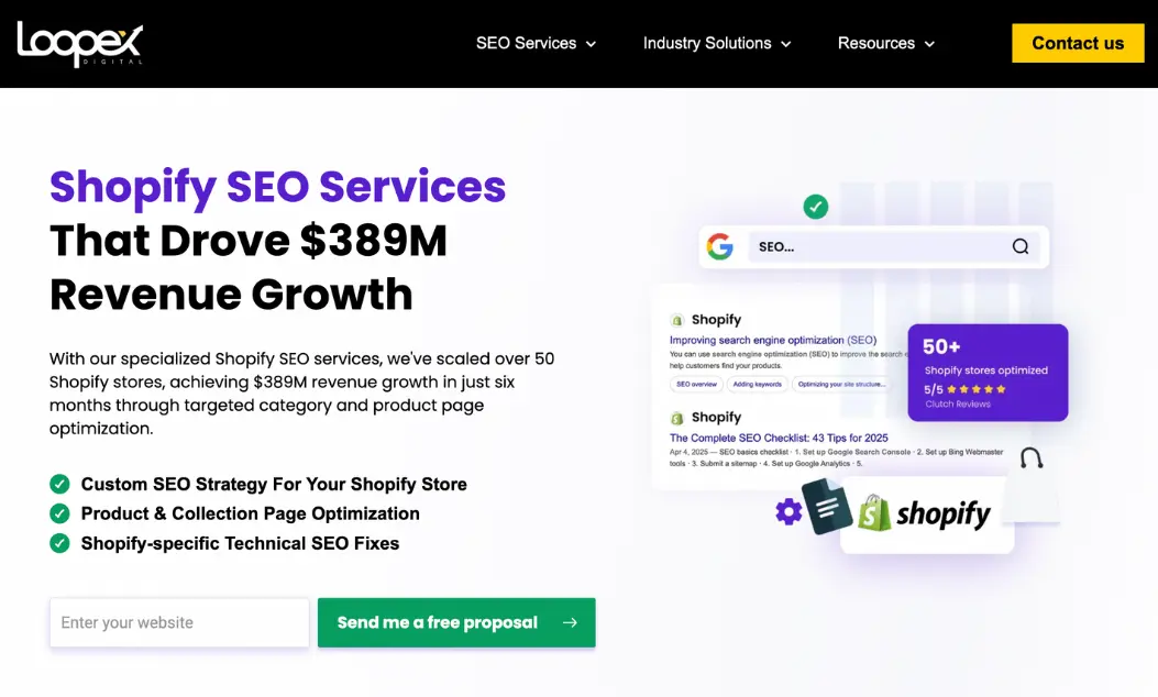 Loopex Digital - Best Shopify SEO Agencies in 2026