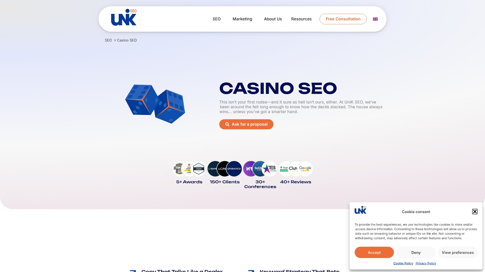 UniK SEO Screenshot