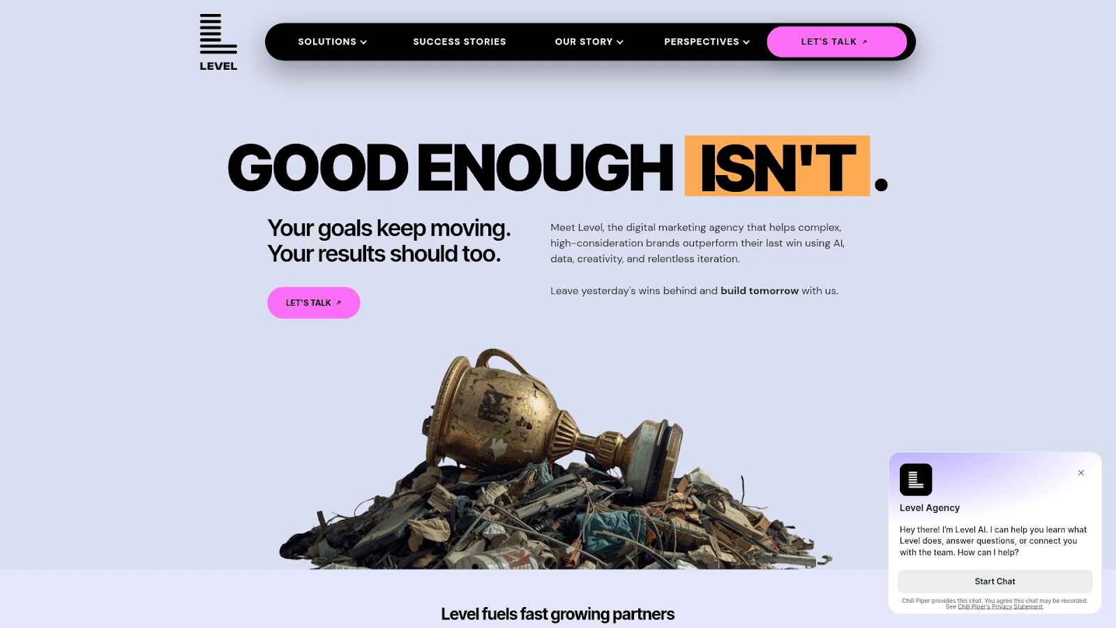 Level Agency Screenshot