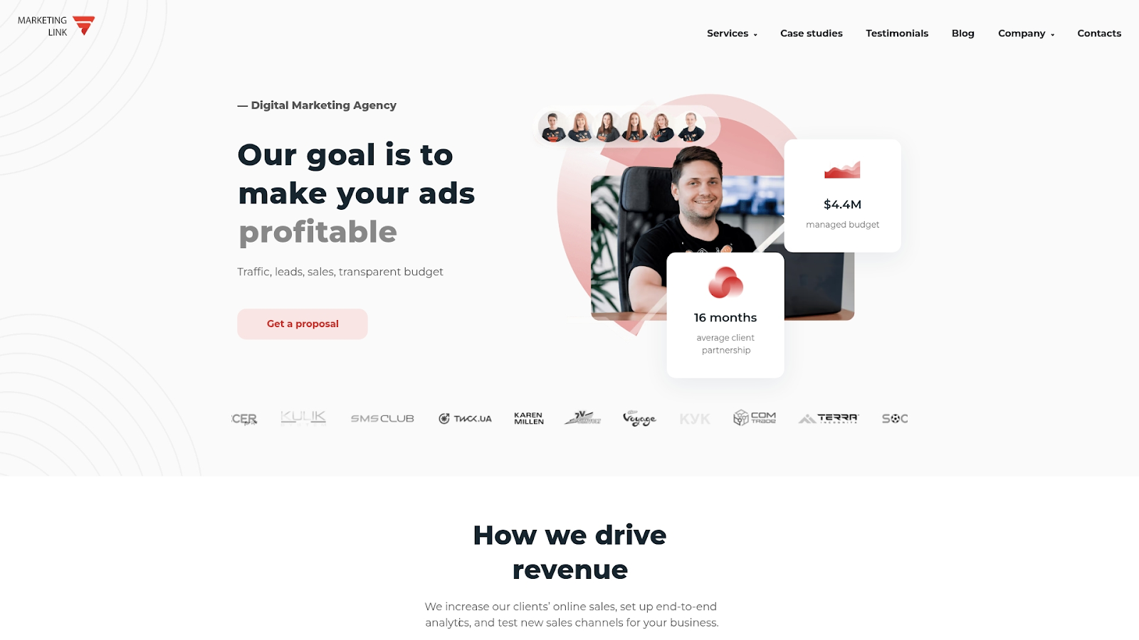 Marketing Link Screenshot