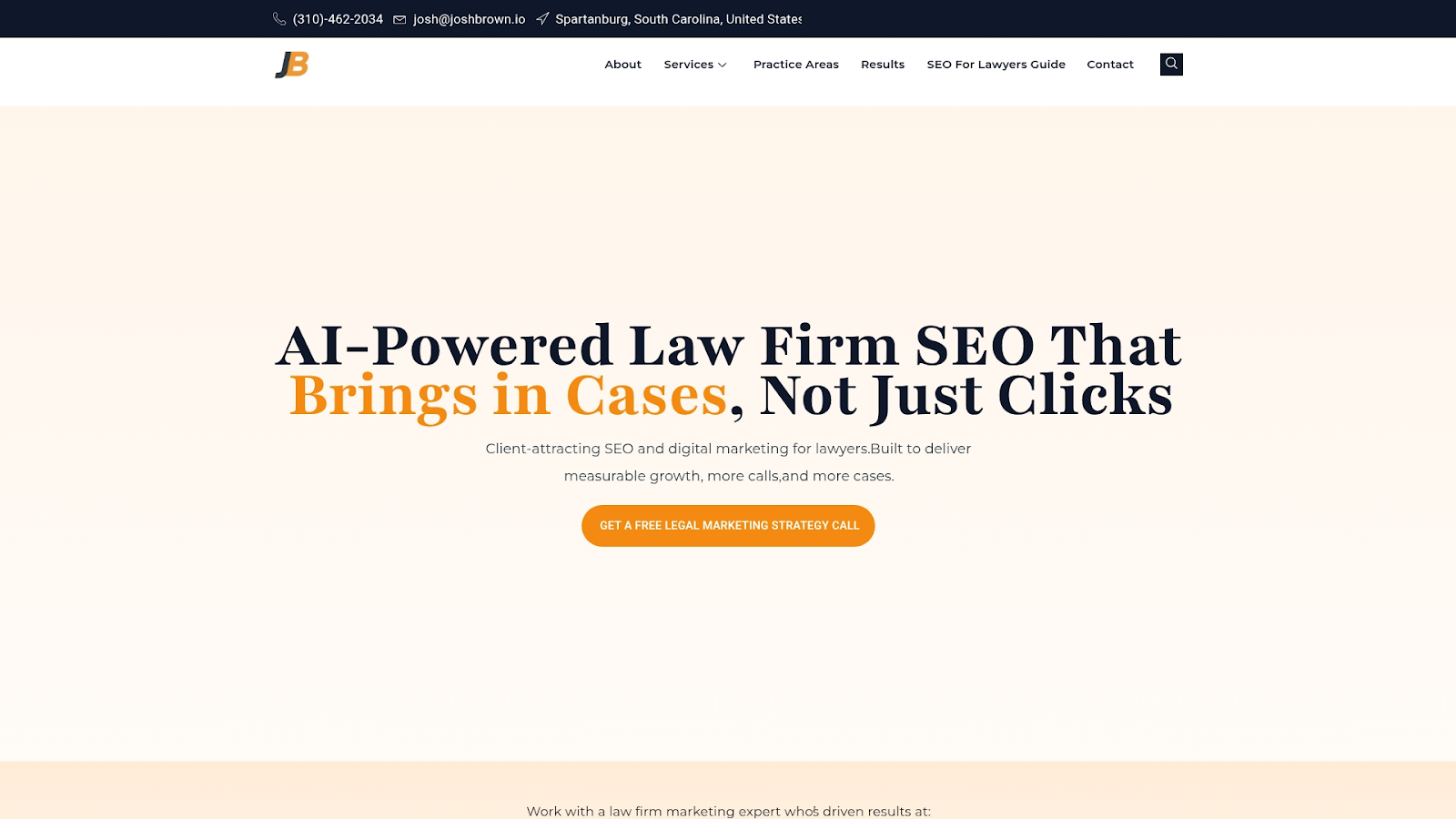 Josh Brown Consulting Screenshot