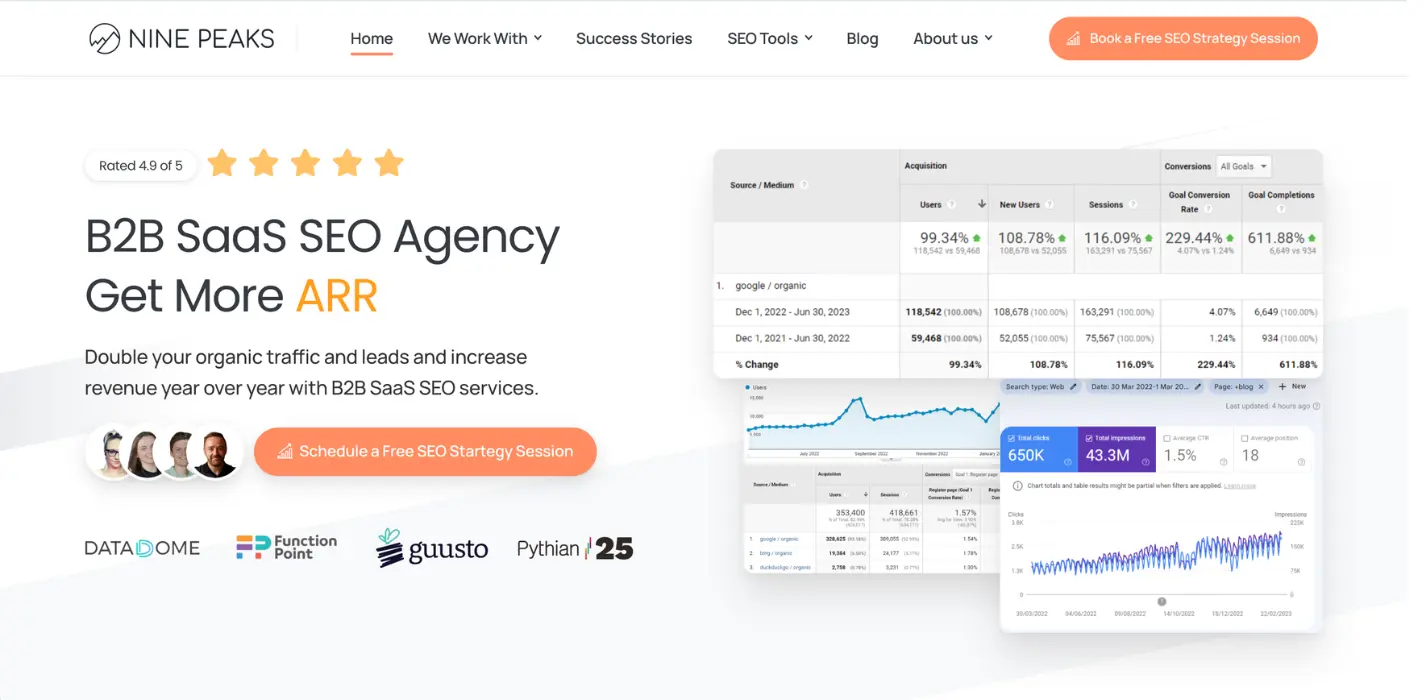 Nine Peaks Media - Best for Technical B2B SaaS SEO