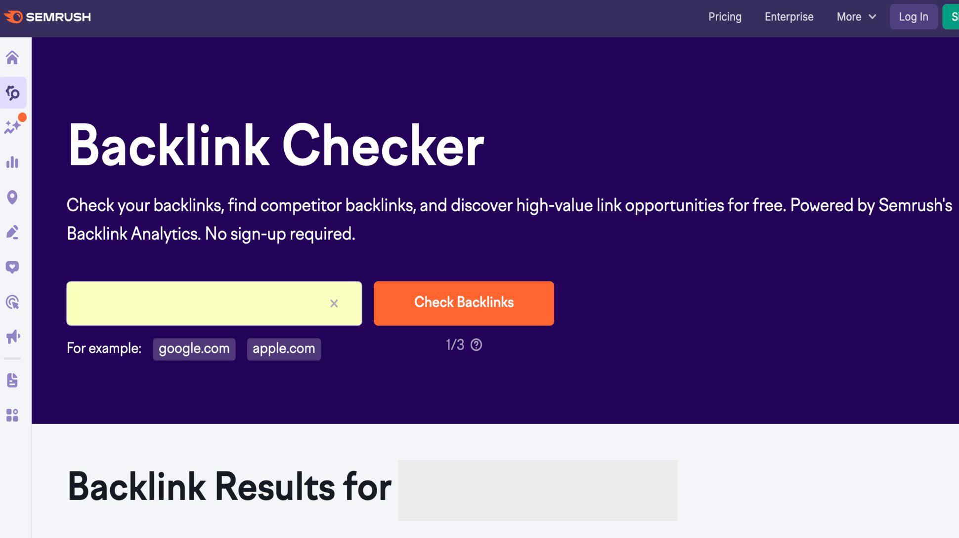 Semrush homepage screenshot