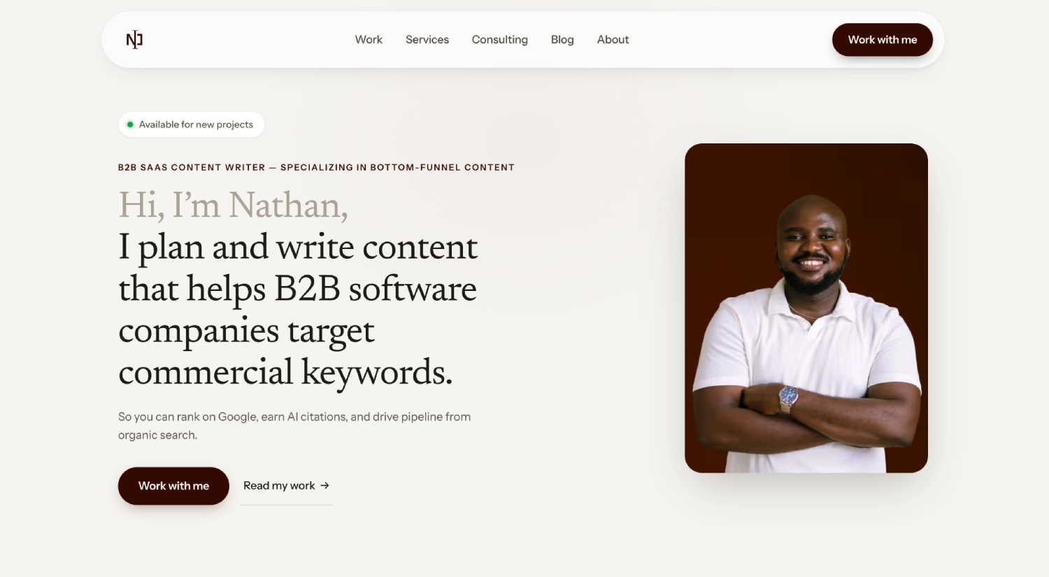 NathaOjaokomo - Best for B2B SaaS Bottom-Funnel Content