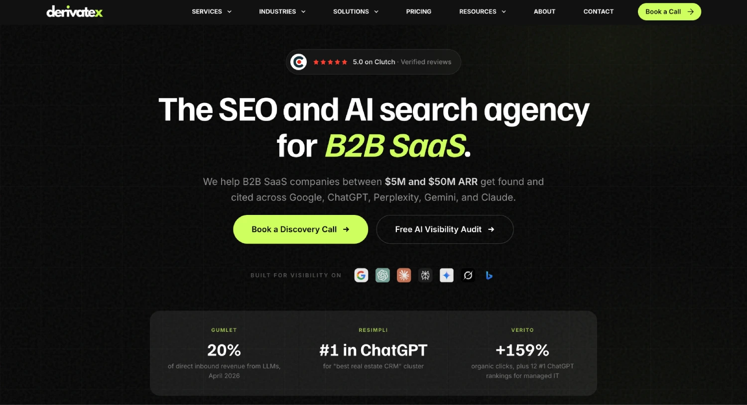 DerivateX - Best for Pipeline from SEO and GEO