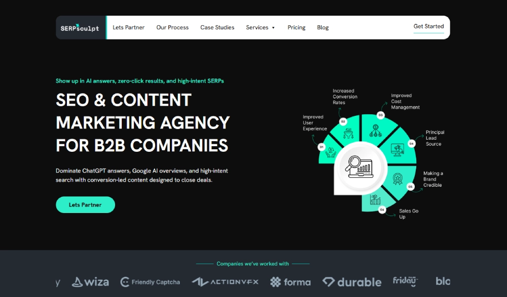 SERPsculpt - Best for B2B SEO with CRO integration 