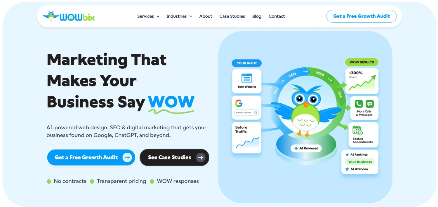 Wowbix - Roofing companies looking for website SEO & AI search optimization