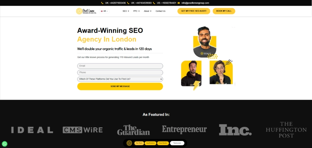 Pearl Lemon – Best for Revenue-Focused Ecommerce SEO