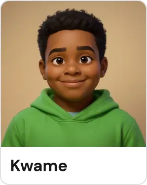 Smiling young boy with short curly hair wearing a green hoodie on a plain beige background.