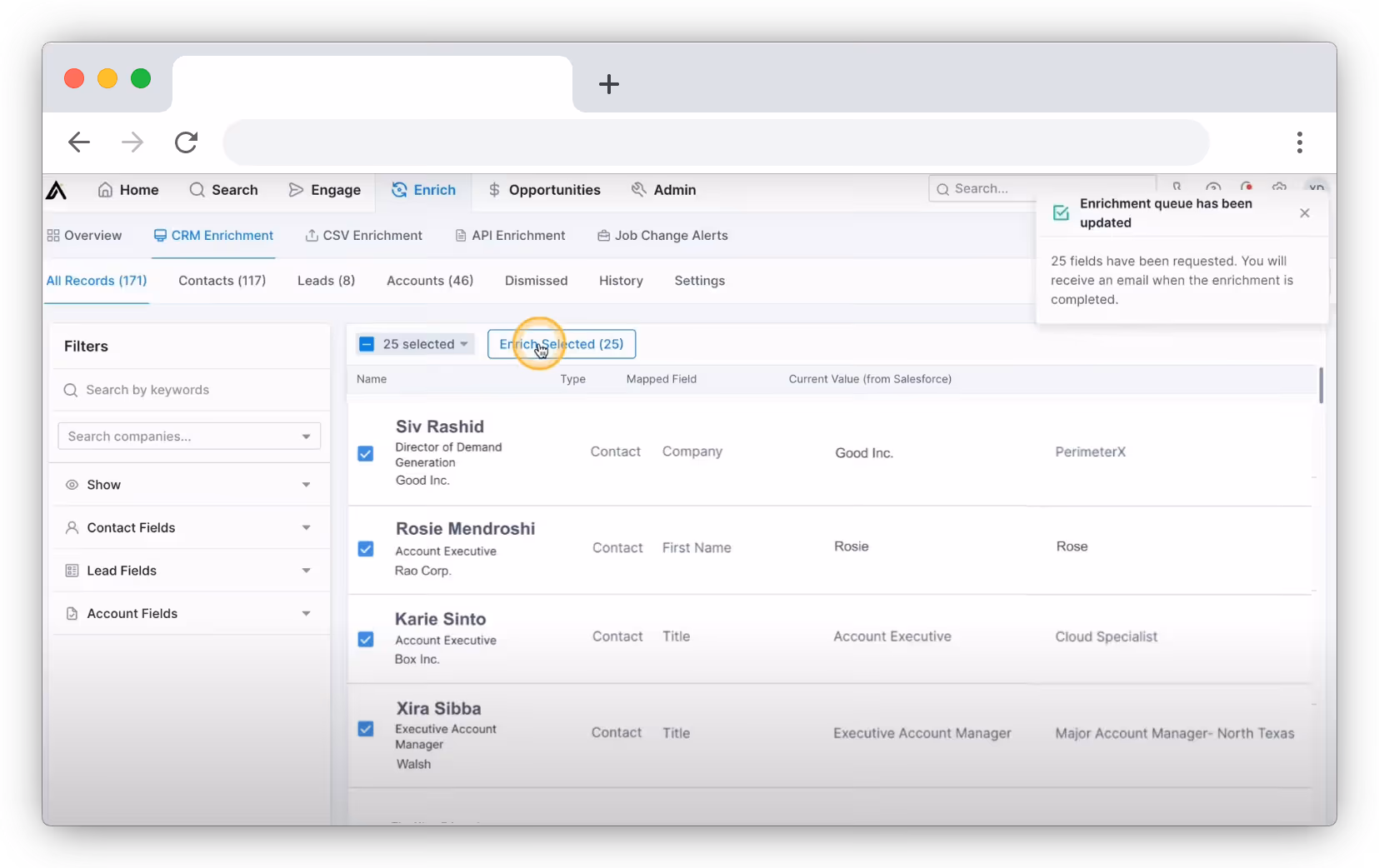 Apollo.io product screenshot