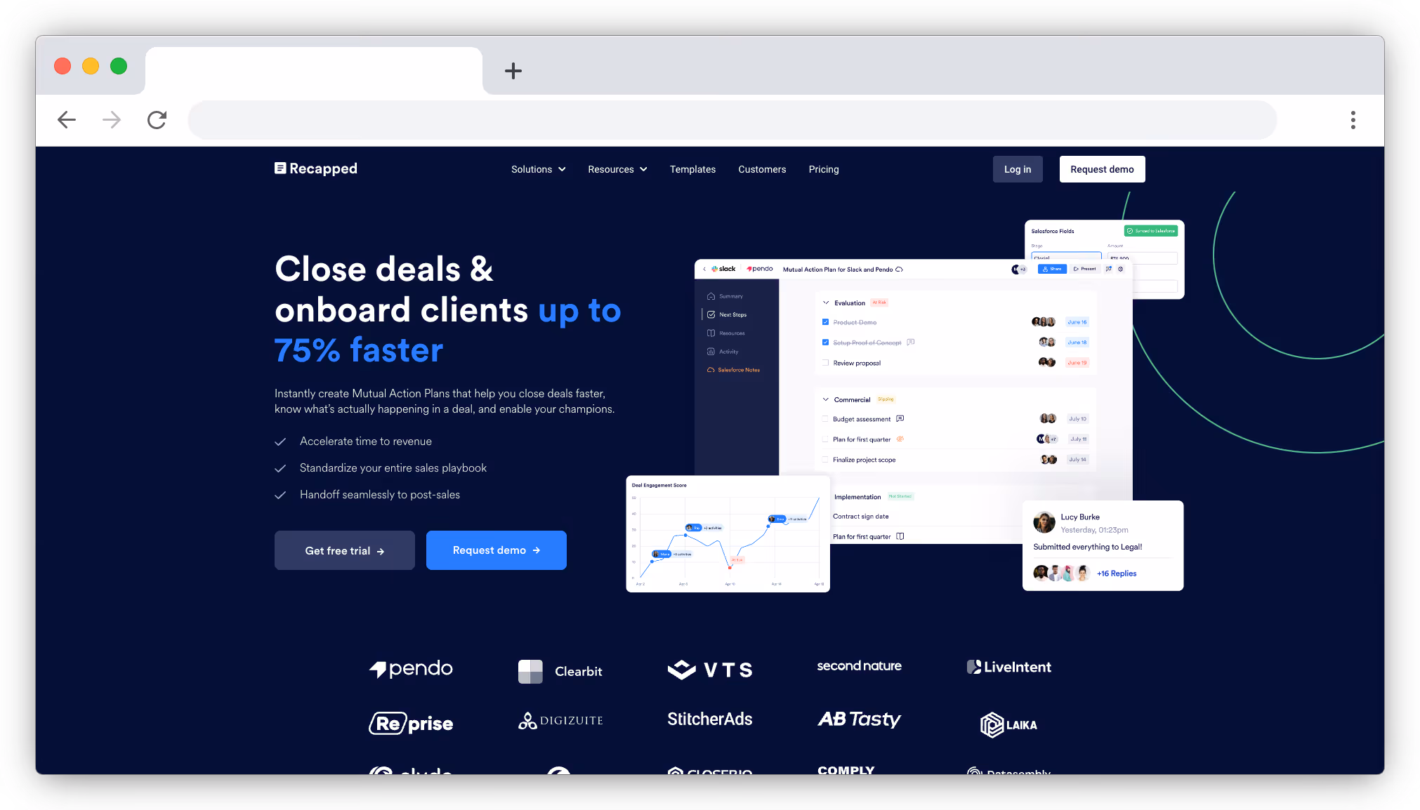 Recapped homepage screenshot