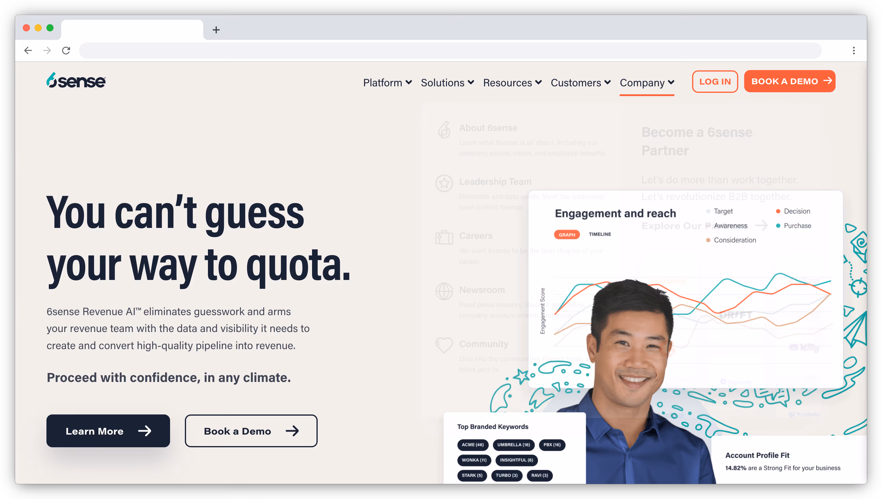 6sense homepage screenshot