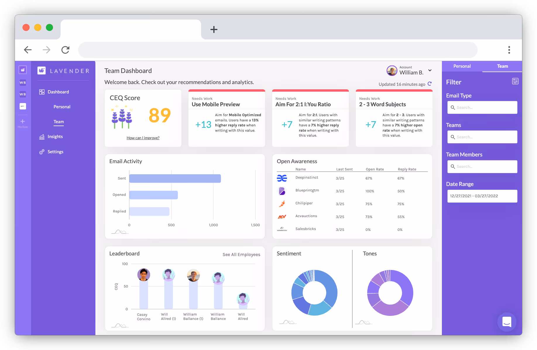 Lavender product screenshot