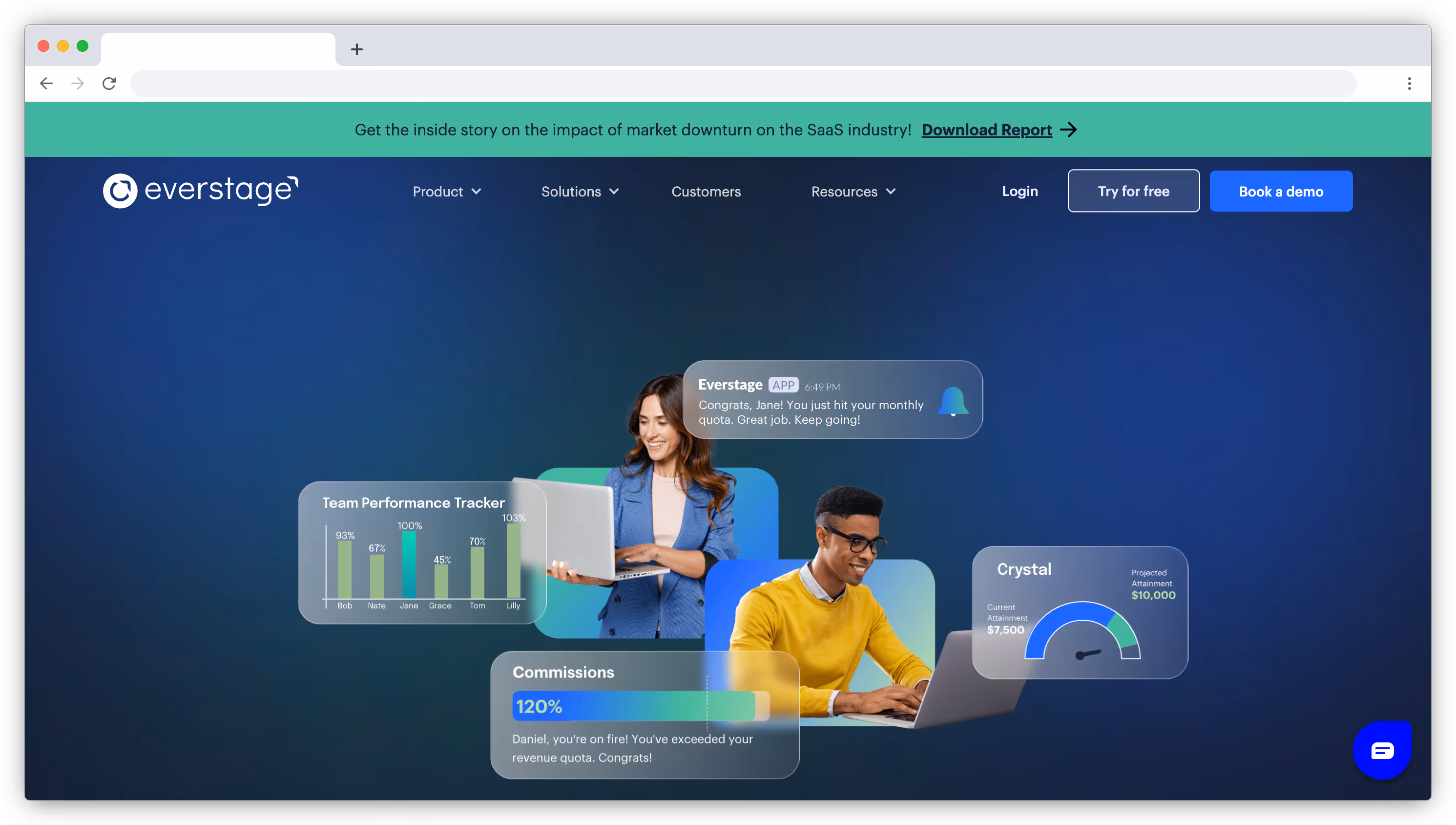 Everstage homepage screenshot